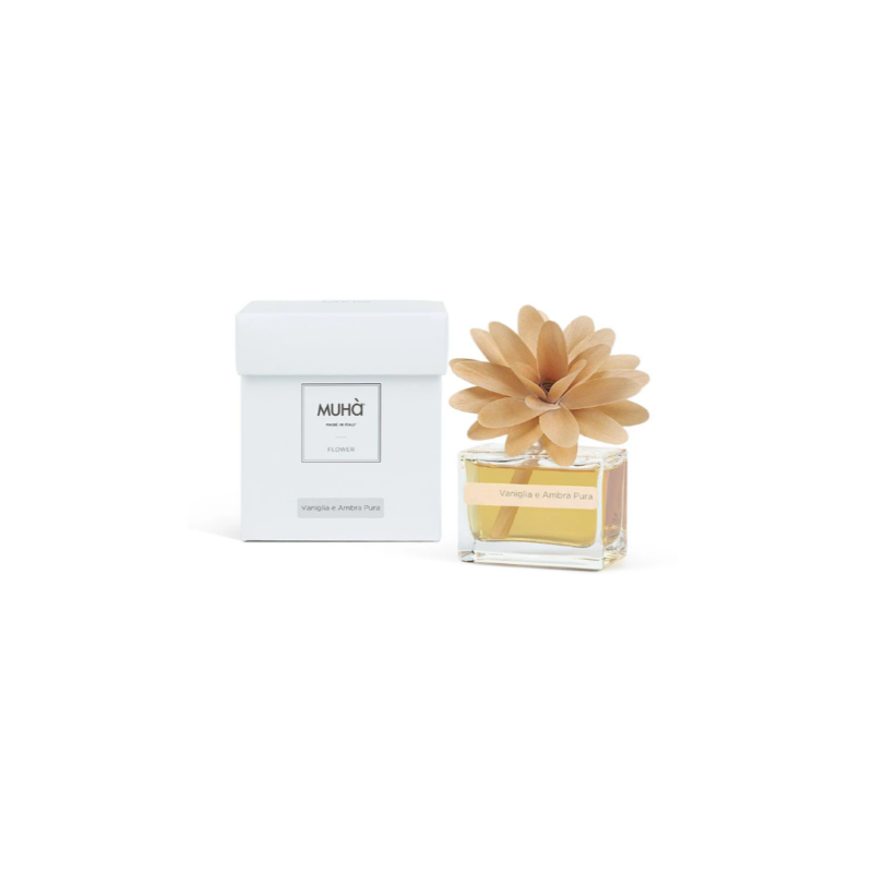 Diffusore Camelia Flower Vaniglia e Ambra Pura 30ml MUHÀ