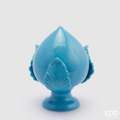Pumo pugliese azzurro EDG: in ceramica stoneware, simbolo di buon auspicio. Design mediterraneo per arredare con eleganza Made in Italy.