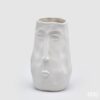 Vaso Faccia Bianca 24 cm EDG: design moderno e scultoreo, perfetto per fiori e decorazioni. Elegante in ogni ambiente. Scoprilo subito