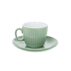 Alternative view of Tazzine Caffè con Piattino Verde Menta e Supporto in Metallo CAMACHO