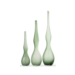 Alternative view of Vaso Allungato in Vetro Satinato Verde J-LINE