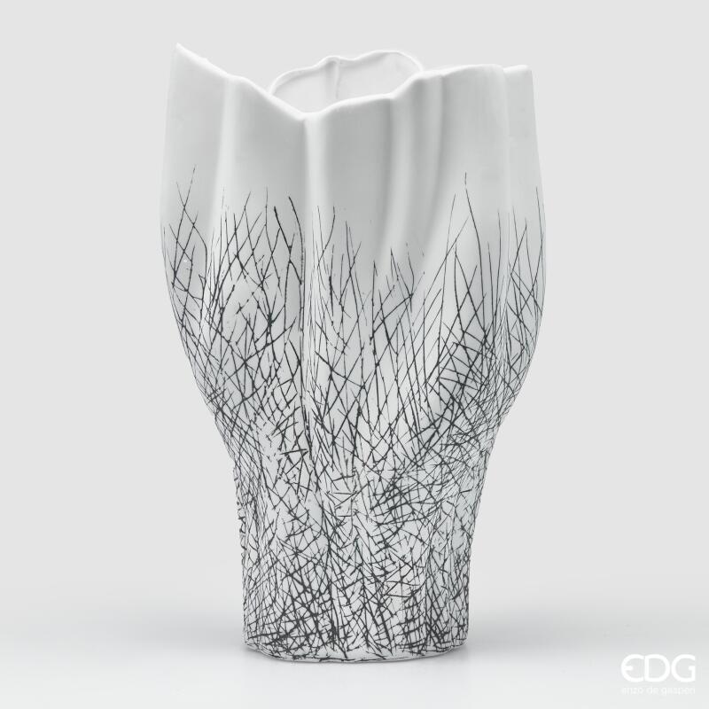 Vaso Deluxe Filo d’Erba 46 cm EDG: ceramica moderna, texture naturale e design elegante per arricchire ogni ambiente con stile e luminosità.