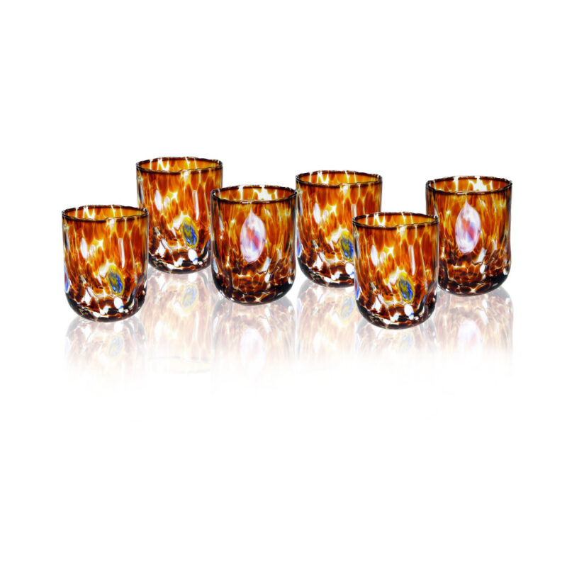 Bicchieri Pavone Ambra 6pz BRANDANI