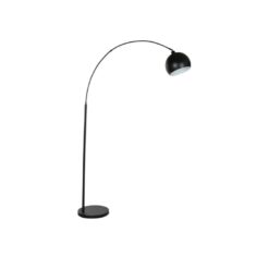 Lampada da Terra Moderna Arco SAVINO COLLECTION: design elegante, finitura nera e luce morbida per ambienti moderni e raffinati.