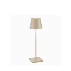 Poldina Sabbia ZAFFERANO: lampada da tavolo ricaricabile, LED dimmerabile e design moderno. Perfetta per interni ed esterni.