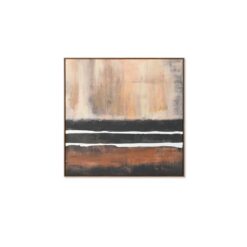 Quadro Strati di Terra 100×100 SAVINO COLLECTION: astratto moderno con texture naturali e contrasti eleganti. Perfetto per ambienti contemporanei.