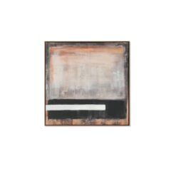 Quadro Strati di Terra 100×100 SAVINO COLLECTION: astratto moderno con texture e contrasti naturali. Elegante per ambienti contemporanei.