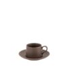 Set 2 Tazzine Caffè Levante Marrone ZAFFERANO: design elegante in ceramica, perfette per espresso e uso quotidiano. Scopri la linea Zafferano