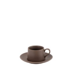 Set 2 Tazzine Caffè Levante Marrone ZAFFERANO: design elegante in ceramica, perfette per espresso e uso quotidiano. Scopri la linea Zafferano