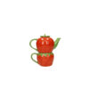 Teiera con Tazza Fragola BRANDANI: set in ceramica stile frutta, colorato e creativo, perfetto per tisane e momenti di relax.