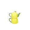 Teiera con Tazza Limone BRANDANI: set in ceramica stile agrumi, colorato e creativo, perfetto per tisane e momenti di relax.