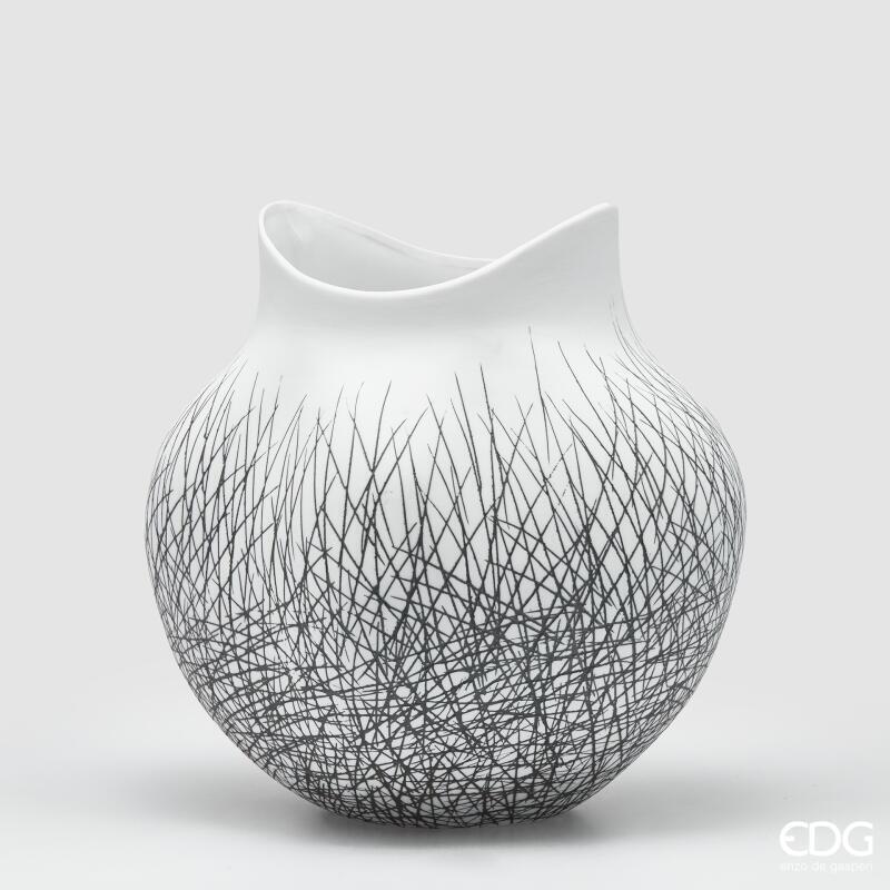 Vaso Deluxe Filo d’Erba 35 cm EDG: ceramica moderna, texture naturale e design elegante per arricchire ogni ambiente con stile e luminosità.