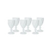 Calici Diamante Bianco BRANDANI: set 6 calici eleganti con texture sfaccettata, perfetti per una tavola moderna e raffinata.