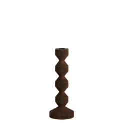 Portacandela in Legno Scuro 25cm LIGHT & LIVING