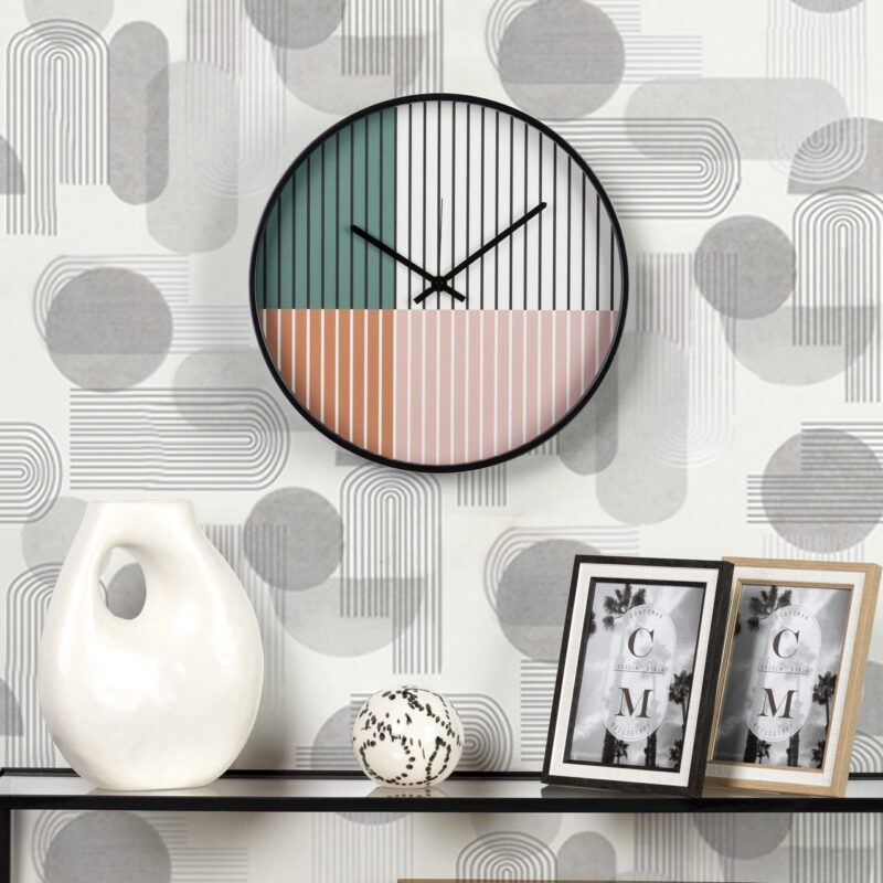 Alternative view of Orologio da Parete Strisce Geometriche GARPE