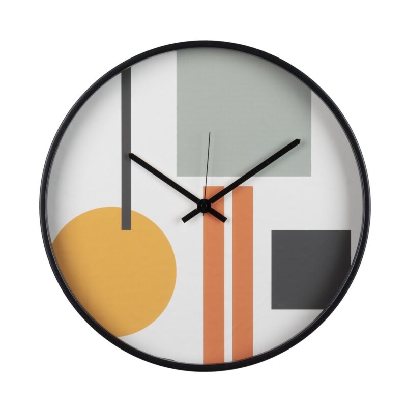 Orologio da parete Eleganza Astratta GARPE Ø 40 cm: design geometrico moderno e colori raffinati per decorare con stile ogni ambiente.