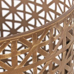 Alternative view of Set Fioriere Metallo Rattan Oro CAMACHO