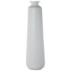 Vaso alto metallo bianco "Colonna Stretta". Vaso bottiglia design con finitura opaca e granulosa. Perfetto per decorazione verticale moderno e minimalista.