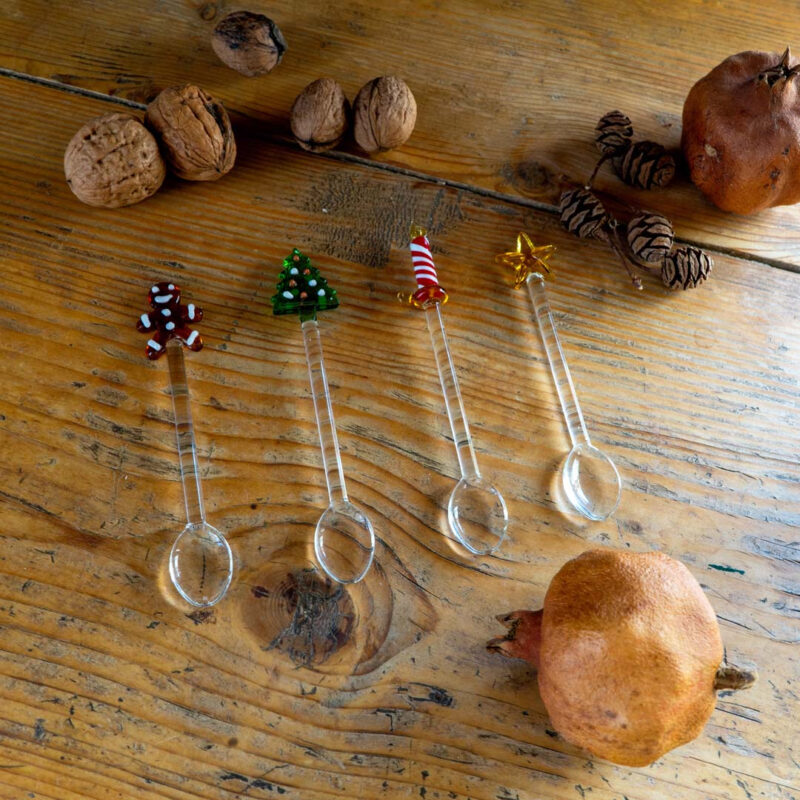 Alternative view of WD Lifestyle Set 4 Cucchiaini in Vetro Borosilicato Decori di Natale Assortiti