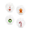 Portacandela natalizio WD Lifestyle in vetro borosilicato. Singolo pezzo con decoro 3D (Babbo Natale, Ghirlanda, ecc.). Perfetto per centrotavola eleganti.