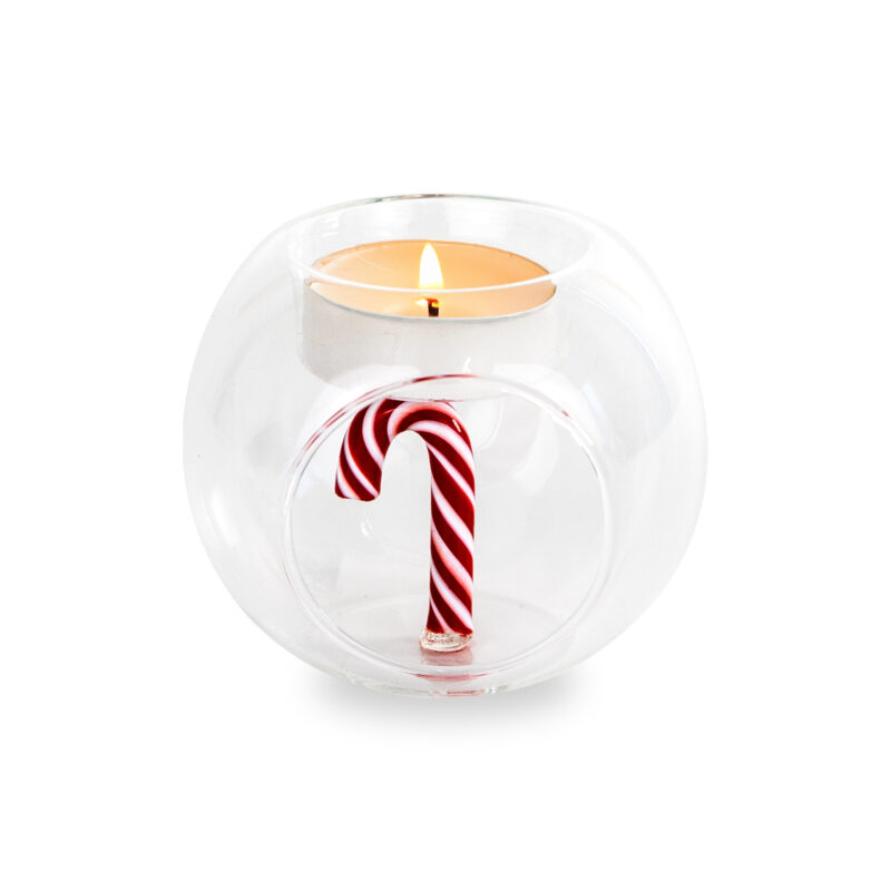 WD Lifestyle Portacandela in Vetro Borosilicato con Scultura Interna Natalizia Assortita - immagine 3