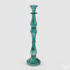 Portacandela in vetro verde ottanio EDG: elegante, luminoso e perfetto per arredare con stile ogni ambiente. Scoprilo ora sul nostro shop online.