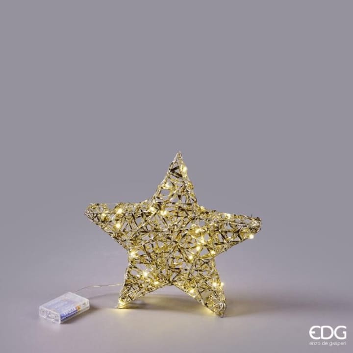 Decorazione stella con microled EDG: luce calda, design elegante e atmosfera natalizia. Perfetta per decorare con stile. Scoprila ora sul nostro shop online!