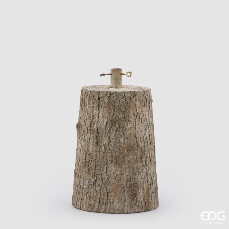 Base tronco per albero di Natale EDG 43 cm in cemento ad alta stabilità da 13 kg. Effetto corteccia per abeti fino a 240 cm. Acquista su Savino Arte e Design!