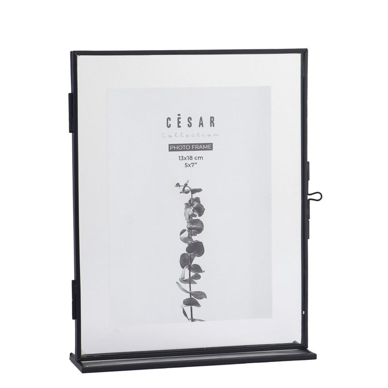 Portafoto 13x18 cm in metallo nero. Elegante, moderno e resistente. Perfetto per valorizzare foto e ricordi con uno stile minimal e raffinato.