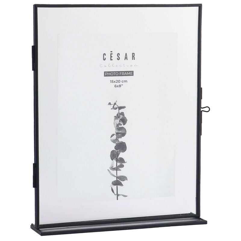Portafoto 15x20 cm in metallo nero. Elegante, moderno e resistente. Perfetto per valorizzare foto e ricordi con uno stile minimal e raffinato.
