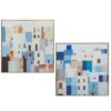 Quadro astratto 50×50 cm con cornice in legno e dettagli materici. Moderno, elegante e luminoso. Perfetto per arredare con stile ogni ambiente.
