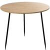 Tavolino in legno con gambe in metallo Camacho. Design moderno, leggero e versatile. Perfetto per soggiorno, camera o studio.