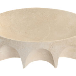 Centrotavola Crema in Cemento. Moderno, elegante e scultoreo. Perfetto per decorare tavoli e credenze con stile. Design architettonico e finitura raffinata.