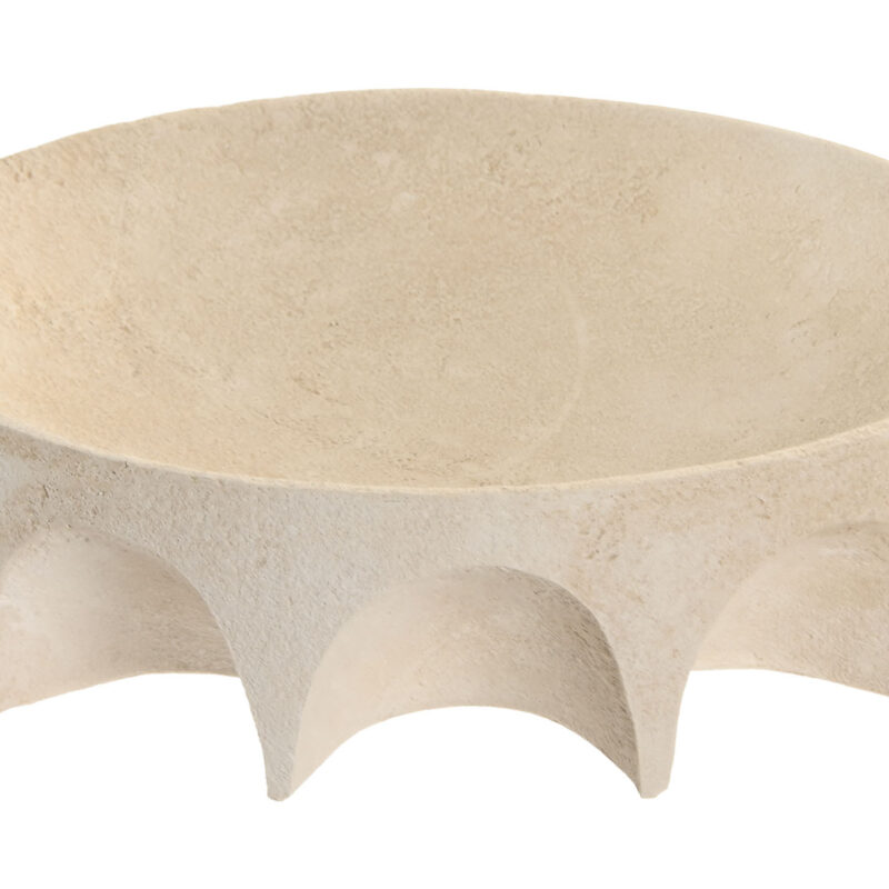 Centrotavola Crema in Cemento. Moderno, elegante e scultoreo. Perfetto per decorare tavoli e credenze con stile. Design architettonico e finitura raffinata.