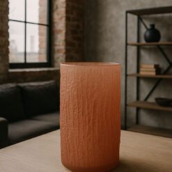 Alternative view of Vaso in Vetro Colore Terracotta 21cm SAVINO COLLECTION