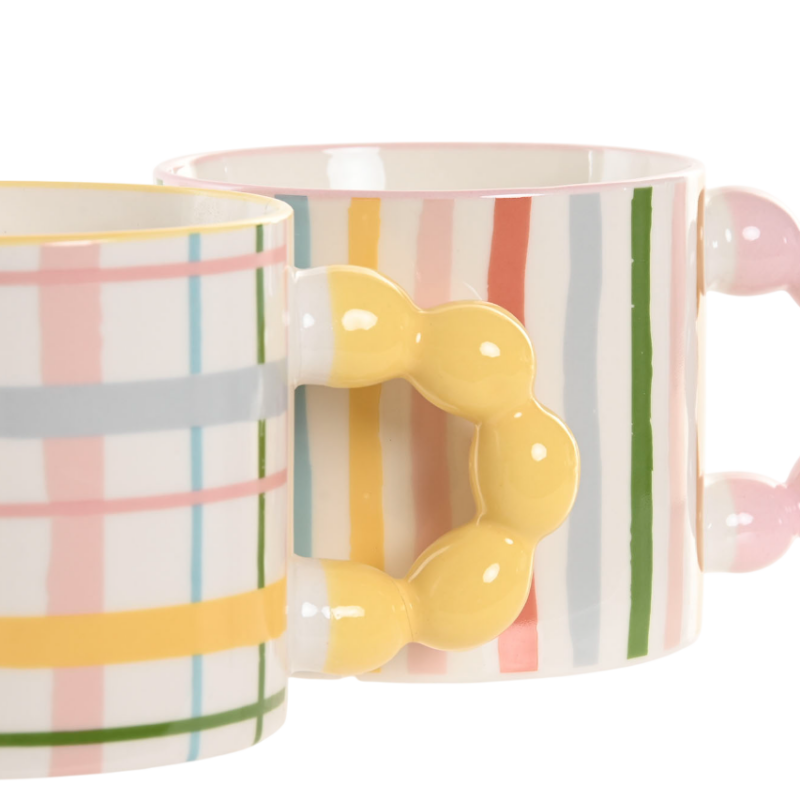 Tazza Porcellana Righe Colorate SAVINO COLLECTION - immagine 3