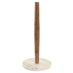 Portarotolo da cucina in marmo e acacia. Elegante, stabile e moderno. Perfetto per cucine curate, minimaliste o contemporanee.
