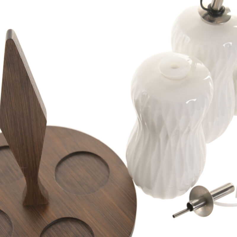 Menage in Porcellana con Base in Legno SAVINO COLLECTION - immagine 3