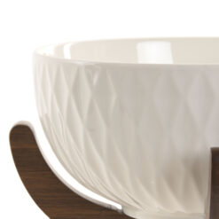 Alternative view of Insalatiera in Porcellana con Posate in Legno SAVINO COLLECTION