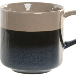 Tazza in porcellana azzurra dal design moderno. Elegante, resistente e comoda da usare. Ideale per caffè, tè e tisane, perfetta per ogni cucina.