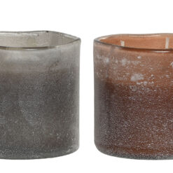 Candela in vetro con cera di soia. Naturale, elegante e a lunga durata. Perfetta per creare atmosfera in casa e aggiungere un tocco decorativo raffinato.