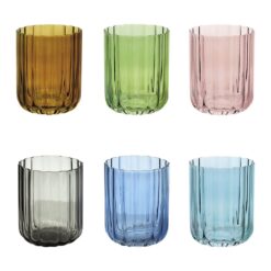 Bicchieri Calliope Brandani. Colorati, eleganti e resistenti. Perfetti per una tavola moderna e vivace, ideale per ogni occasione.