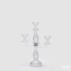 Candelabro Tre Fuochi Trasparente EDG: design elegante, vetro raffinato e luce calda per creare atmosfere accoglienti e valorizzare ogni ambiente.
