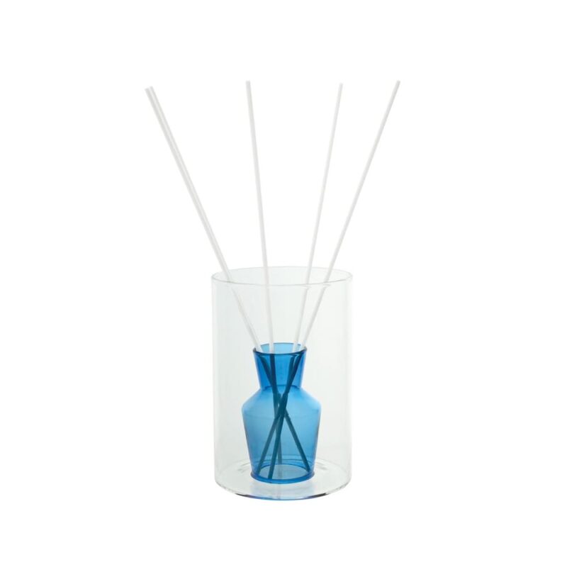 Diffusore di Fragranza in Vetro Blu Brandani. Elegante, moderno e profumato. Dona alla casa un’atmosfera fresca e raffinata.