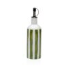 Oliera in porcellana a righe bianche e verdi o blu. Elegante, resistente e pratica, perfetta per servire l’olio con stile in ogni cucina.