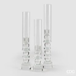 Alternative view of Portacandela Stelo in Vetro 40cm EDG