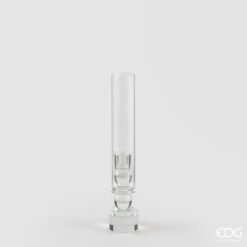 Portacandela Stelo in Vetro EDG: design elegante, luce calda e base decorativa per arricchire ogni ambiente con stile e raffinatezza.