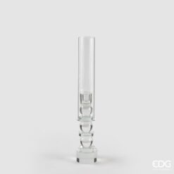 Portacandela Stelo in Vetro EDG: design elegante, luce calda e base decorativa per arricchire ogni ambiente con stile e raffinatezza.
