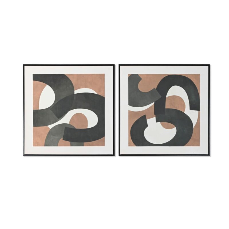 Quadro astratto “Geometrie Fluide” 80×80 cm. Elegante, moderno e decorativo. Forme morbide e contrasti neutri per dare stile e movimento a qualsiasi parete.