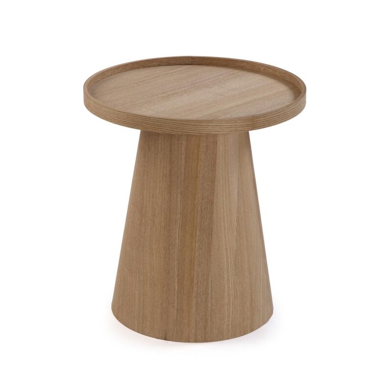 Tavolino in legno moderno dal design elegante. Perfetto per salotto, camera o ingresso. Naturale, resistente e ideale per ambienti contemporanei.